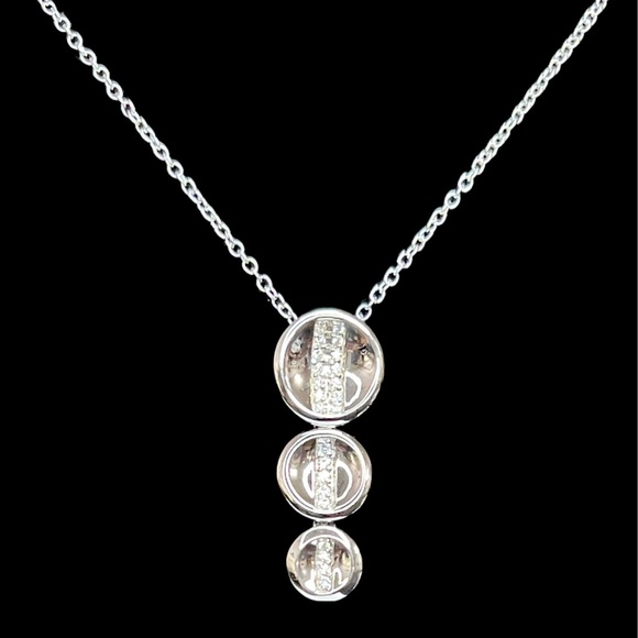White Topaz 925 Sterling Silver Pendant Necklace NWT